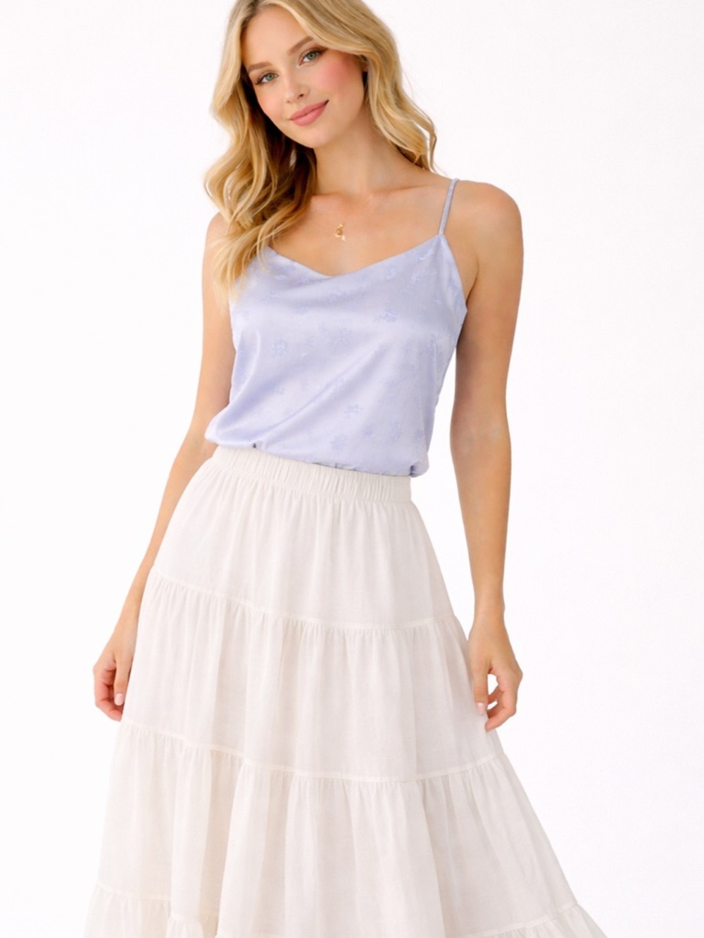 Altar'd State Lilac Floral Satin Cami